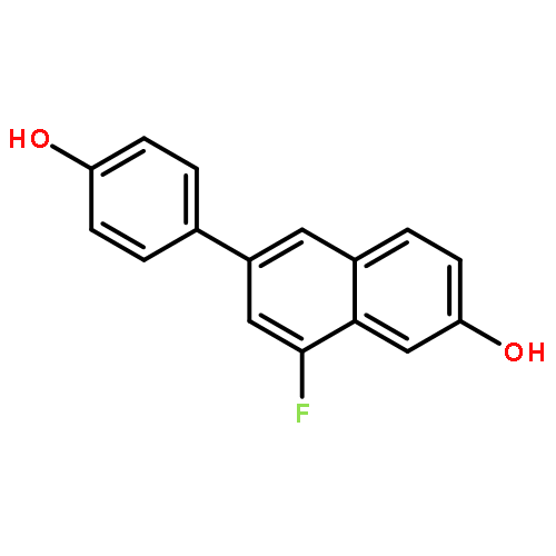 2-NAPHTHALENOL, 8-FLUORO-6-(4-HYDROXYPHENYL)-