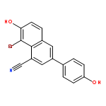 1-NAPHTHALENECARBONITRILE, 8-BROMO-7-HYDROXY-3-(4-HYDROXYPHENYL)-