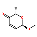 2H-Pyran-3(6H)-one, 6-methoxy-2-methyl-, (2S-trans)-