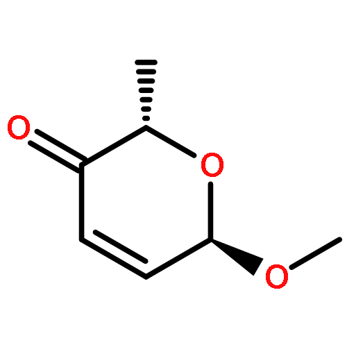 2H-Pyran-3(6H)-one, 6-methoxy-2-methyl-, (2S-trans)-