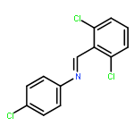 BENZENAMINE, 4-CHLORO-N-[(2,6-DICHLOROPHENYL)METHYLENE]-