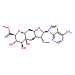 D-arabino-a-L-ido-7-Undeculo-7,3-pyranose-1,4-furanuronicacid, 1-(6-amino-9H-purin-9-yl)-6,10-anhydro-1,5-dideoxy-2-O-methyl-, methylester, (7S)-