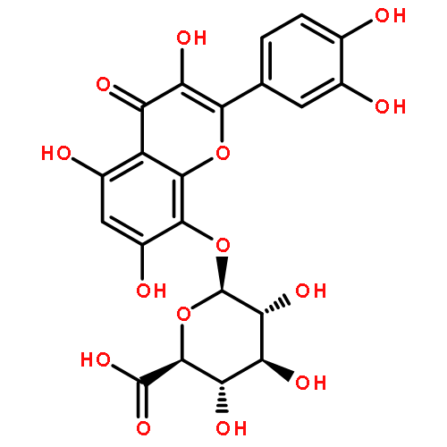 b-D-Glucopyranosiduronic acid,2-(3,4-dihydroxyphenyl)-3,5,7-trihydroxy-4-oxo-4H-1-benzopyran-8-yl