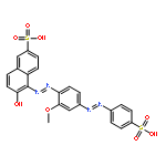 2-Naphthalenesulfonic acid,6-hydroxy-5-[[2-methoxy-4-[(4-sulfophenyl)azo]phenyl]azo]-