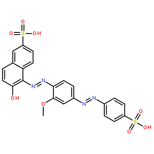 2-Naphthalenesulfonic acid,6-hydroxy-5-[[2-methoxy-4-[(4-sulfophenyl)azo]phenyl]azo]-