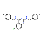 2,4-QUINAZOLINEDIAMINE, 6-CHLORO-N,N'-BIS[(4-CHLOROPHENYL)METHYL]-