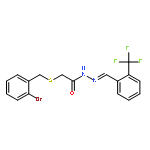 2-[(2-bromobenzyl)sulfanyl]-N'-{(1E)-[2-(trifluoromethyl)phenyl]methylidene}acetohydrazide