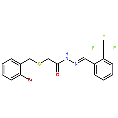 2-[(2-bromobenzyl)sulfanyl]-N'-{(1E)-[2-(trifluoromethyl)phenyl]methylidene}acetohydrazide