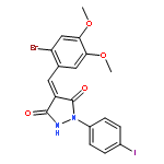 (4Z)-4-(2-bromo-4,5-dimethoxybenzylidene)-1-(4-iodophenyl)pyrazolidine-3,5-dione