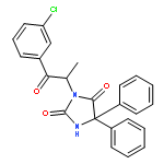 3-[2-(3-chlorophenyl)-1-methyl-2-oxoethyl]-5,5-diphenylimidazolidine-2,4-dione