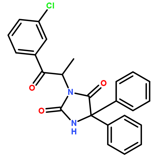 3-[2-(3-chlorophenyl)-1-methyl-2-oxoethyl]-5,5-diphenylimidazolidine-2,4-dione