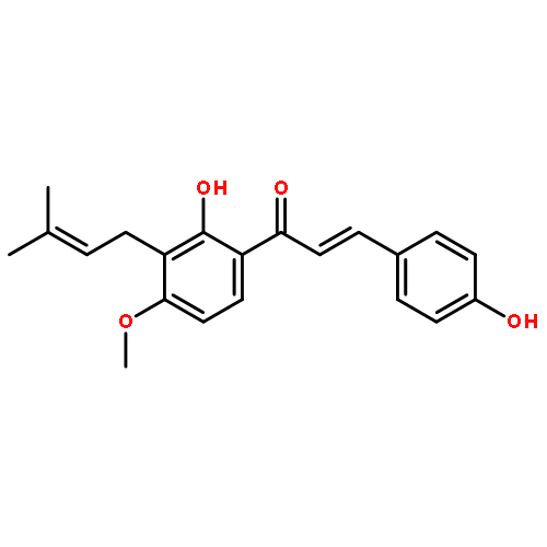 (E)-1-[2-HYDROXY-4-METHOXY-3-(3-METHYLBUT-2-ENYL)PHENYL]-3-(4-HYDROXYPHENYL)PROP-2-EN-1-ONE