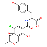 N-{[(8R)-8-chloro-5-hydroxy-2-methyl-1a,2,4,8-tetrahydrooxireno[d]isochromen-6-yl]carbonyl}-L-tyrosine