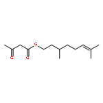 BUTANOIC ACID, 3-OXO-, 3,7-DIMETHYL-6-OCTENYL ESTER