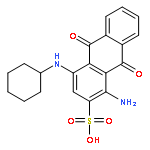 1-AMINO-4-(CYCLOHEXYLAMINO)-9,10-DIOXOANTHRACENE-2-SULFONIC ACID