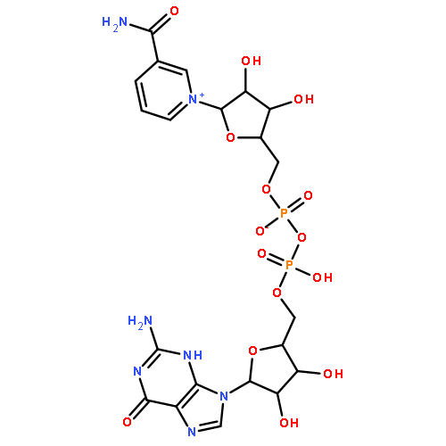 Guanosine5'-(trihydrogen diphosphate), P'®5'-ester with 3-(aminocarbonyl)-1-b-D-ribofuranosylpyridinium, inner salt