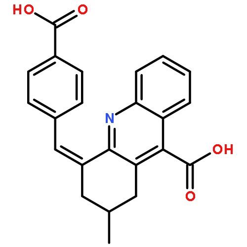 4-[(4-carboxyphenyl)methylidene]-2-methyl-1,2,3,4-tetrahydroacridine-9-carboxylic acid