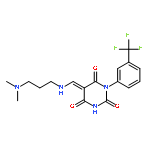 5-[[3-(DIMETHYLAMINO)PROPYLAMINO]METHYLIDENE]-1-[3-(TRIFLUOROMETHYL)PHENYL]-1,3-DIAZINANE-2,4,6-TRIONE