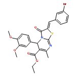 ETHYL 2-[(3-BROMOPHENYL)METHYLIDENE]-5-(3,4-DIMETHOXYPHENYL)-7-METHYL-3-OXO-5H-[1,3]THIAZOLO[3,2-A]PYRIMIDINE-6-CARBOXYLATE