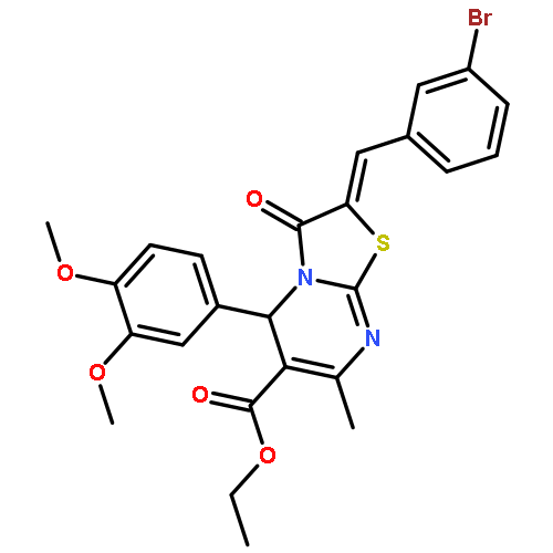 ETHYL 2-[(3-BROMOPHENYL)METHYLIDENE]-5-(3,4-DIMETHOXYPHENYL)-7-METHYL-3-OXO-5H-[1,3]THIAZOLO[3,2-A]PYRIMIDINE-6-CARBOXYLATE