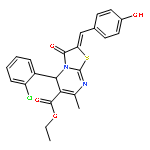 ethyl (2Z)-5-(2-chlorophenyl)-2-[(4-hydroxyphenyl)methylidene]-7-methyl-3-oxo-2,3-dihydro-5H-[1,3]thiazolo[3,2-a]pyrimidine-6-carboxylate