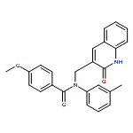 4-methoxy-N-(3-methylphenyl)-N-[(2-oxo-1,2-dihydroquinolin-3-yl)methyl]benzamide