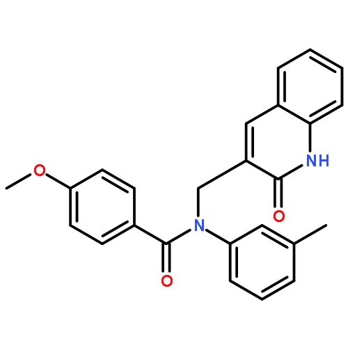 4-methoxy-N-(3-methylphenyl)-N-[(2-oxo-1,2-dihydroquinolin-3-yl)methyl]benzamide