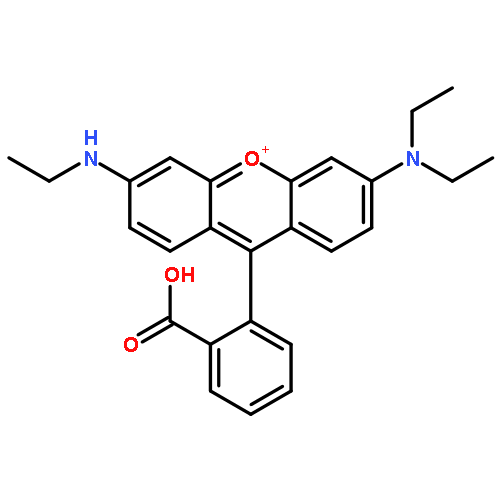 Xanthylium, 9-(2-carboxyphenyl)-3-(diethylamino)-6-(ethylamino)-