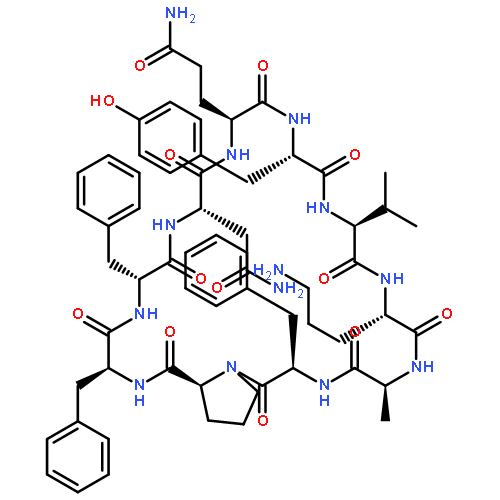 CYCLO(L-ALANYL-D-PHENYLALANYL-L-PROLYL-L-PHENYLALANYL-D-PHENYLALANYL-L-ASPARAGINYL-L-GLUTAMINYL-L-TYROSYL-L-VALYL-L-ORNITHYL)