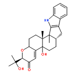 2H-Pyrano[2'',3'':5',6']benz[1',2':6,7]indeno[1,2-b]indol-3(4bH)-one,5,6,6a,7,12,12b,12c,13,14,14a-decahydro-4b-hydroxy-2-(1-hydroxy-1-methylethyl)-12b,12c-dimethyl-,(2R,4bS,6aS,12bS,12cR,14aS)-