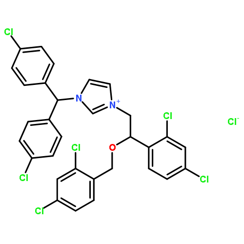 1H-Imidazolium,3-[bis(4-chlorophenyl)methyl]-1-[2-(2,4-dichlorophenyl)-2-[(2,4-dichlorophenyl)methoxy]ethyl]-,chloride (1:1)