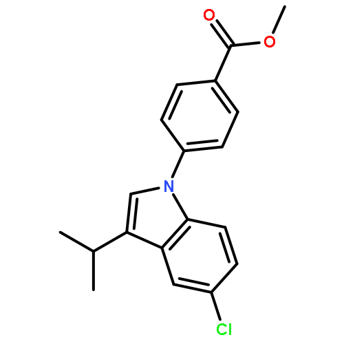 BENZOIC ACID, 4-[5-CHLORO-3-(1-METHYLETHYL)-1H-INDOL-1-YL]-, METHYL ESTER