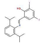 Phenol, 2-[(E)-[[2,6-bis(1-methylethyl)phenyl]imino]methyl]-4,6-diiodo-