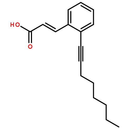 2-Propenoic acid, 3-[2-(1-octynyl)phenyl]-, (2E)-