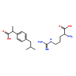 (S)-2-Amino-5-guanidinopentanoic acid compound with 2-(4-isobutylphenyl)propanoic acid (1:1)