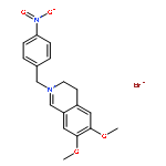 Isoquinolinium,3,4-dihydro-6,7-dimethoxy-2-[(4-nitrophenyl)methyl]-, bromide (1:1)