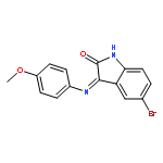 2H-Indol-2-one,5-bromo-1,3-dihydro-3-[(4-methoxyphenyl)imino]-