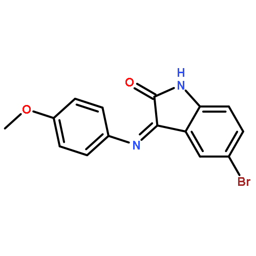 2H-Indol-2-one,5-bromo-1,3-dihydro-3-[(4-methoxyphenyl)imino]-