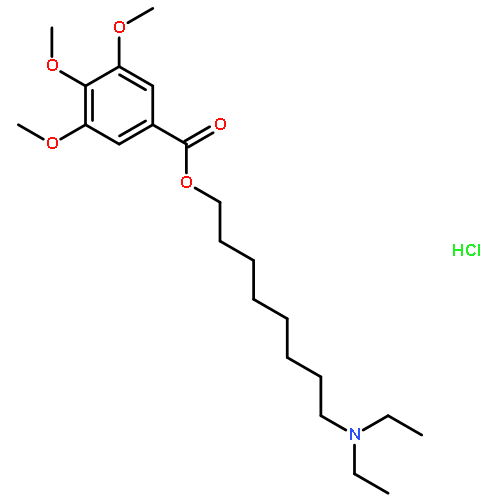 8-(N,N-DIETHYLAMINO)OCTYL 3,4,5-TRIMETHOXYBENZOATE HYDROCHLORIDE