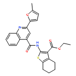 ETHYL 2-[[2-(5-METHYLFURAN-2-YL)QUINOLINE-4-CARBONYL]AMINO]-4,5,6,7-TETRAHYDRO-1-BENZOTHIOPHENE-3-CARBOXYLATE