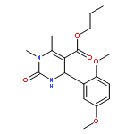 propyl 4-(2,5-dimethoxyphenyl)-1,6-dimethyl-2-oxo-1,2,3,4-tetrahydropyrimidine-5-carboxylate