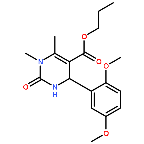 propyl 4-(2,5-dimethoxyphenyl)-1,6-dimethyl-2-oxo-1,2,3,4-tetrahydropyrimidine-5-carboxylate