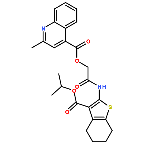 2-({3-[(1-methylethoxy)carbonyl]-4,5,6,7-tetrahydro-1-benzothiophen-2-yl}amino)-2-oxoethyl 2-methylquinoline-4-carboxylate