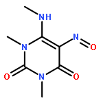 2,4(1H,3H)-Pyrimidinedione, 1,3-dimethyl-6-(methylamino)-5-nitroso-