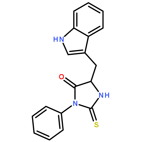 4-Imidazolidinone,5-(1H-indol-3-ylmethyl)-3-phenyl-2-thioxo-