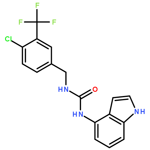 Urea, N-[[4-chloro-3-(trifluoromethyl)phenyl]methyl]-N'-1H-indol-4-yl-