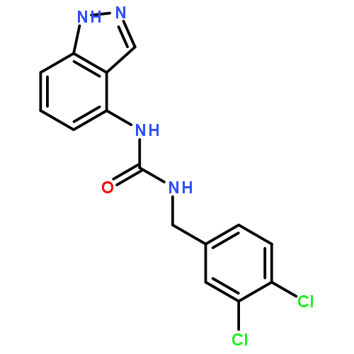 UREA, N-[(3,4-DICHLOROPHENYL)METHYL]-N'-1H-INDAZOL-4-YL-