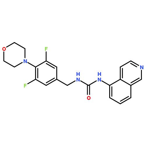 UREA, N-[[3,5-DIFLUORO-4-(4-MORPHOLINYL)PHENYL]METHYL]-N'-5-ISOQUINOLINYL-