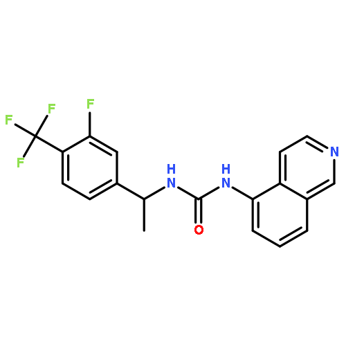 UREA, N-[1-[3-FLUORO-4-(TRIFLUOROMETHYL)PHENYL]ETHYL]-N'-5-ISOQUINOLINYL-