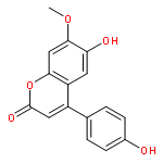 6-hydroxy-4-(4-hydroxyphenyl)-7-methoxy-2H-chromen-2-one